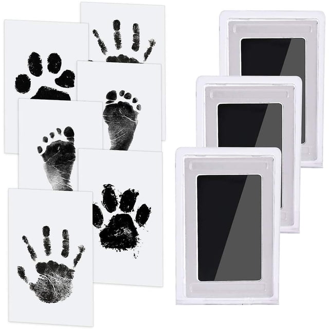 Kit de huellas de manos y pies de bebé Huella táctil limpia para niños Almohadillas para huellas de manos de bebés Huella de niño BANYUO Hogar