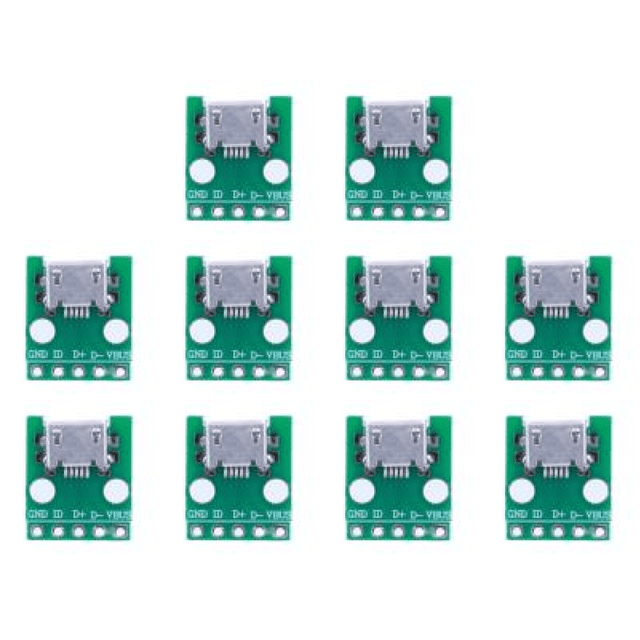 Adaptador MICRO USB A DIP Conector 5 Pines Tipo B Convertidor PCB Pinboard