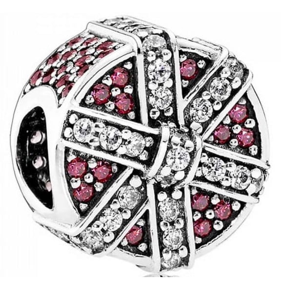 Red Shimmering Gift Charm - 792006CZR