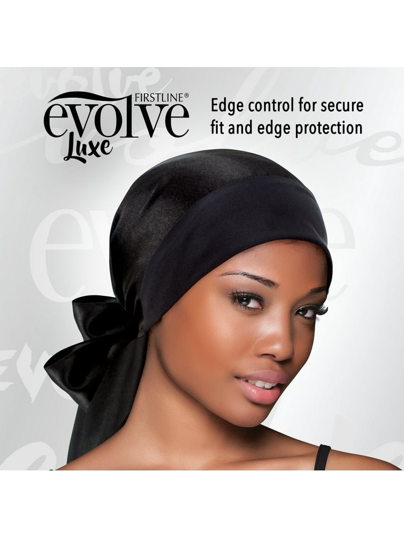 Evolve Satin Edge Wrap Scarf Black