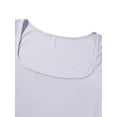 thumbnail image 6 of Michellecmm  Women Long Bodycon Dress Solid Color Ribbed Square Neck Dress, 6 of 9