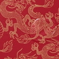 thumbnail image 4 of Shower Curtains Chinese Golden Dragon Curtain, Waterproof Fabric Decor Shower Curtains for Bathroom Set with 12 Hooks, 66” x 72”, 4 of 6