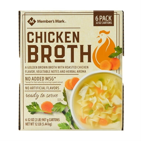 Member S Mark Chicken Broth (32 Oz., 6 Pk.) Wholesale, Cheap, Discount, Bulk (1 - Pack)