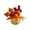B, variant on Artificial Pumpkins Decorations, Decorative Fabric Orange Pumpkin with Maple Berry Acorn Pine Cone Vegetables for Fall Thanksgiving Harvest Party Home Tabletop Halloween Indoor Outdoor