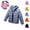 Gray, variant on Kids Lightweight Hooded Jacket Packable Coat Casual Warm Zip Up Outerwear Light Padded Winter Jacket for Children Daily Outdoor Wear