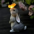 thumbnail image 3 of KYAIGUO Rabbit Garden Decorations Solar Powered Outdoor Animal Statue Lawn Patio Decoration Outside Stake Waterproof Patio Cute Rabbit Lights Gifts, 3 of 9
