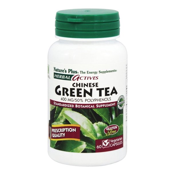 Natures Plus Herbal Actives Chinese Green Tea 400 mg. 60 Vegetarian