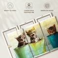 thumbnail image 6 of Elephant Stock Kittens Wall Art - Horizontal Multi Panel Canvas - Living Room Wall Decor - Animal Multi Panel - Green And Yellow Decor - 50" x 32", 6 of 8