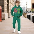thumbnail image 2 of Boys Grils 67 Sweatsuits 2 Piece Cute Preppy Ice Cream Sweatshirt and Sweatpant Set Kids Clothing Set with Pockets, 2 of 5