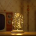 thumbnail image 2 of Guirnalda de luces LED con pilas, mini luces, decoración de mesa central, boda, fiesta, dormitorio, tarro de albañil, Navidad, blanco cálido, 2 of 5