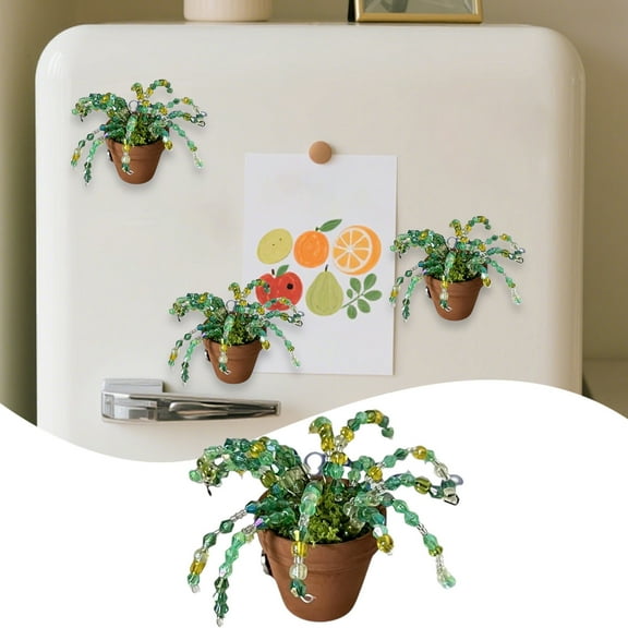 Beaded for Fridge - DIY Succulent Making Crafts with Cute Mini Artificial Plants, Decorative Refrigerator for Boards, Home Office Kitchen Car Decor, Gift Ideas