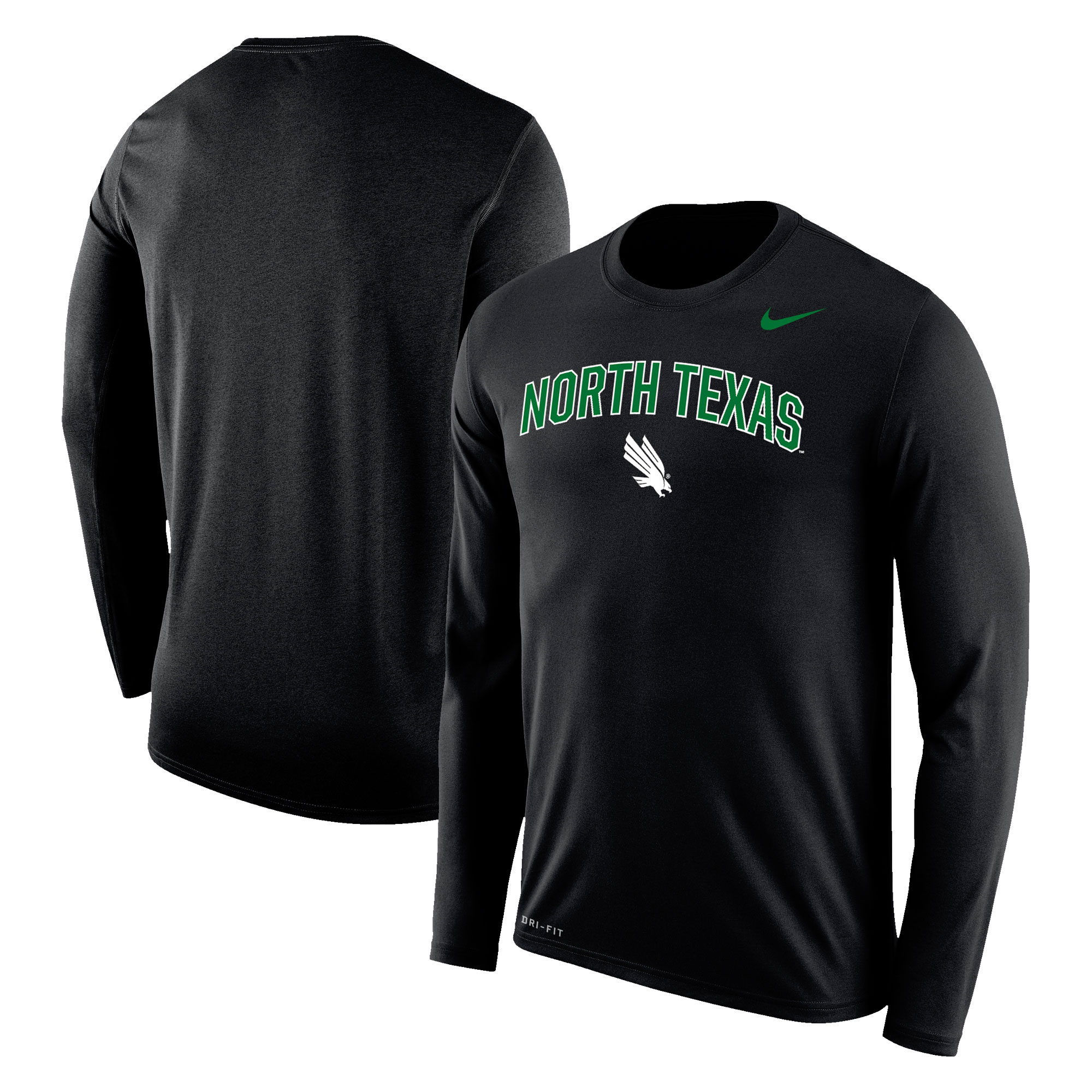 North Texas Mean Green Nike Arch Over Logo Long Sleeve T-Shirt - Black -  Walmart.com