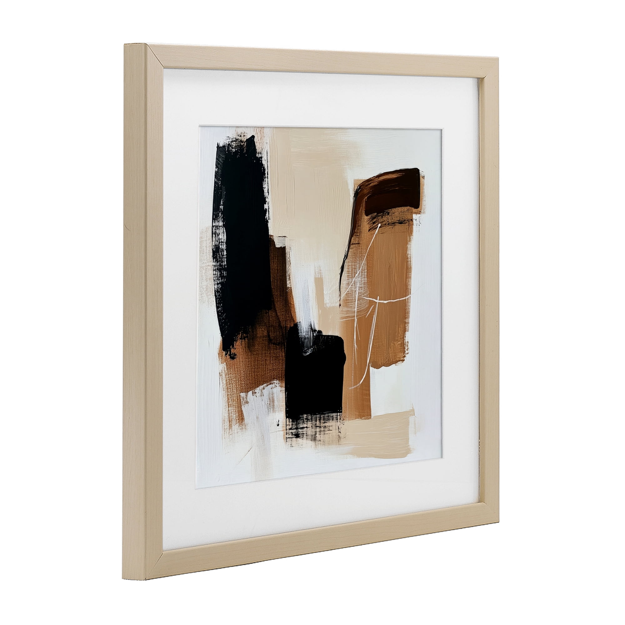 Stupell Industries Earthy Hues Neutral Balance Birch Framed Print Under Glass, design by Petal Prints Design