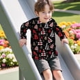 thumbnail image 5 of BaoFuBaoMei Graphic Tees for Boys Girls Christmas Merry Christmas Long Sleeve Pullover Shirt Slim Crew Neck Fall Clothes for Christmas Dinner Vacation Holiday, 5 of 7