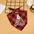 thumbnail image 6 of Aooww Christmas Dog Bandana, Dog Bandana Christmas for Puppy Small Medium Large Dogs Cats Pets Outfit Classic Plaid Pets Scarf Triangle Bibs Merry Christmas Bandana Santa Costume Accessories, Red-B, 6 of 6