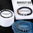 thumbnail image 5 of Mens Bracelet, Tiger Eye Bracelet Men, Morse Code Bracelet For Men, Black Matte Mens Beaded Bracelets Jewelry, Copper Inlaid Zirconium Diamond Mens Br, 5 of 5