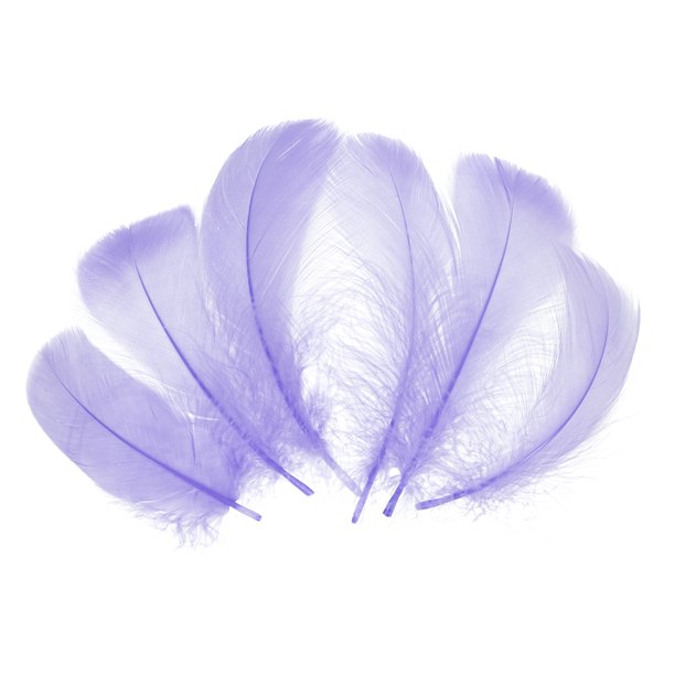 Uxcell 200 Paquete Plumas de Manualidades Púrpura Claro, Plumas de 3-5 Pulgadas para Manualidades