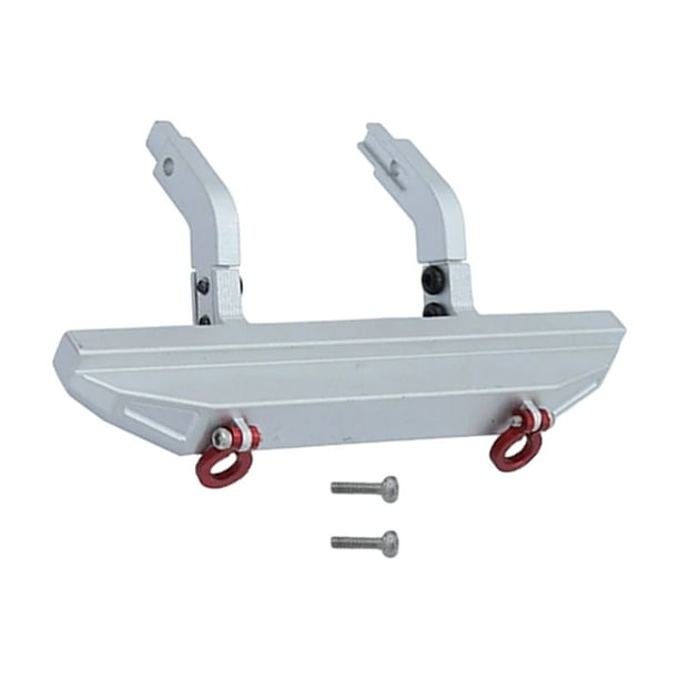 Vogacara RC GOFFLOW 1 Uds parachoques trasero de aleación de aluminio resistente al desgaste para 1/18 parachoques trasero Trx4m RC pieza de Kits de construcción modelo Plata