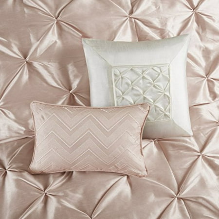 Madison Park Laurel 7 Piece Comforter Set Blush Queen Walmart Canada