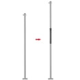 thumbnail image 6 of Yescom Sun Shade Sail Extension Pole 2Ft Powder Coated Steel Replacement Pole 2 3/8'' Diameter Stand Steel Yard Black, 6 of 7