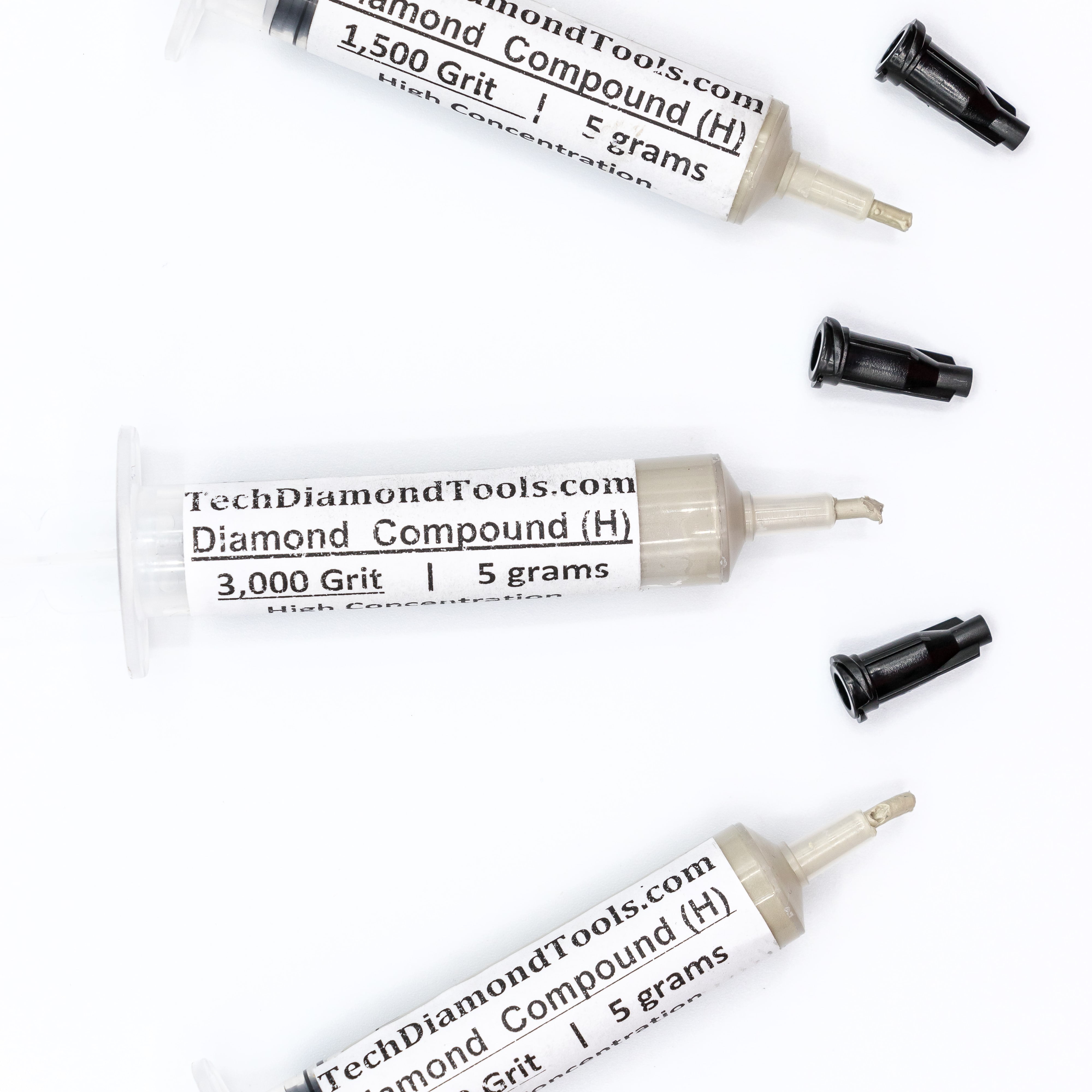 TechDiamondTools Diamond Polish Paste Set of 3 Syringes X 5 Grams (H ...