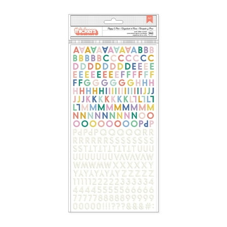 American Crafts Hello Little Girl Thickers Stickers 562/Pkg-Alpha