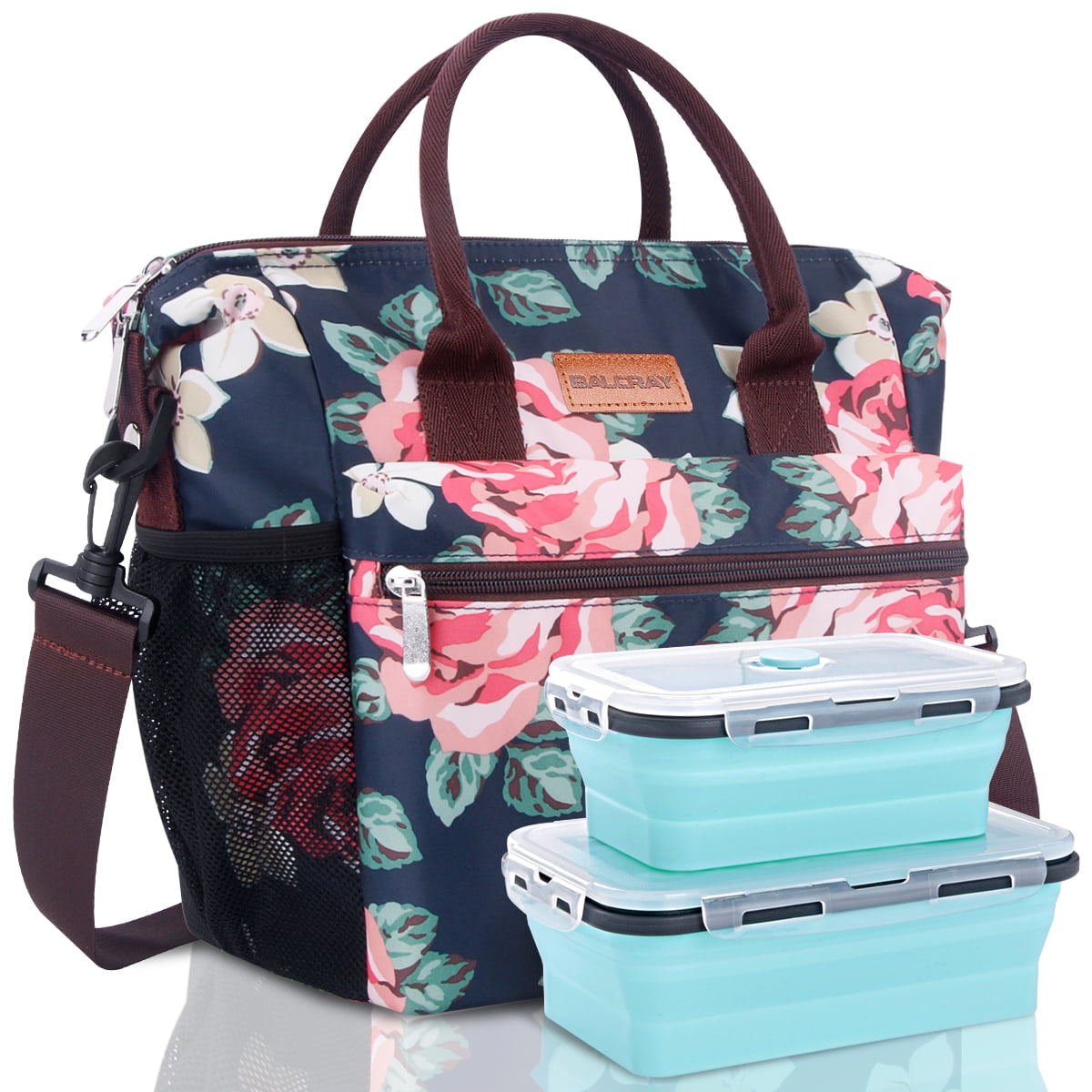yoyoAmoy Insulated Lunch Bag, Aesthetic Flowers and Butterflies