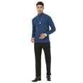 thumbnail image 3 of YuKaiChen Men's Casual Turtleneck Slim Fit Basic Tops Lightweight Pullover Sweater Blue S, 3 of 5