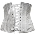 thumbnail image 2 of ? Womens Brocade Lace Up Back Underbust Boned Corset, 2 of 2