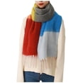 thumbnail image 2 of Jusqu'à 65 % de Rabais Mode Femmes Longues à Rayures à la Main Couleur à Franges Foulards Chauds Foulards Imprimés Foulard à la Mode en Liquidation, 2 of 6