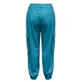 thumbnail image 6 of Luvior Women‘s High Waist Wide Leg Cargo Pants – Non-Stretch Loose Fit Casual Trousers with Multiple Pockets Comfortable Everyday Wear BlueB XL, 6 of 6