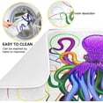 thumbnail image 5 of FREEAMG Stylish Rainbow Colors Octopus Absorbent Dish Drying Mat Microfiber Kitchen Countertop Table Protector Multi-Purpose Counter Rack Sink Drainer Pad 16"x 18",White, 5 of 6
