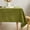 Grass Green, variant on Knubmt Linen Tablecloth Solid Color Rectangle Table Cloth Washable Fabric Table Cover for Wedding Birthday Party Decor, 15" x 24"