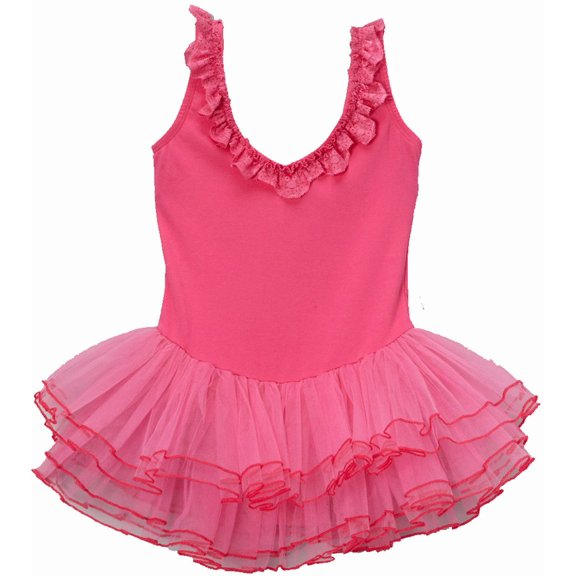 Wenchoice Hot Pink Lace Skirted Leotard Girl's S(1T-2T)
