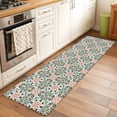 thumbnail image 3 of Boho Flowers 2'x6' Runner Rug, Farmhouse Abstract Geometric Patterned Washable Non-Slip Area Rugs for Hallway Kitchen Floor Bedroom Entryway, StainResistant Laundry Carpet Decoration Indoor Mat, 3 of 9