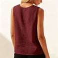 thumbnail image 5 of cocolona Womens Summer Basic Tank Tops Crew Neck Sleeveless Loose Shirts Trendy Casual Solid Color Blouses, 5 of 6