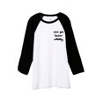thumbnail image 1 of See Ya Later Alligator Unisex 3/4 Sleeves Baseball Raglan T-Shirt Tee White Black X-Small, 1 of 4