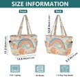 thumbnail image 4 of FORMRS Tote Bag for Women Quilted Large Capacity Travel Work Carry On Shoulder Handbag, Pink Retro Sun, 4 of 7