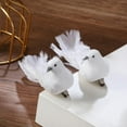 thumbnail image 7 of Fuwaxung White Feather Curly Bird White Bird Faux Foam Feather Dove Craft Bird DIY Ornament Mini Ornament Ornament Mini Decorative Birds, 7 of 7