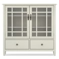thumbnail image 3 of Simpli Home Connaught SOLID WOOD 46 inch Wide Traditional Tall Storage Cabinet in Antique White, 3 of 7
