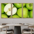 thumbnail image 3 of wall26 Framed Canvas Print Wall Art Set Green Granny Smith Apple Collage Fruit Dessert Photography Realism Contemporary Scenic Colorful Multicolor for Living Room, Bedroom, Office - 24"x36", 3 of 5