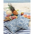 thumbnail image 3 of Pack of 2 Outdoor Pillow Covers, National Style Texture Pattern Waterproof Square Throw Pillowcase Cushion Decorative Pillow Covers for Couch Patio Tent, 18x18 in, 3 of 6