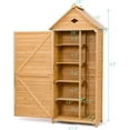 thumbnail image 7 of S AFSTAR Outdoor Storage Shed for Garden Tools, Wooden Patio Shed with Gable Roof and Metal Latches, 7 of 7