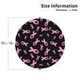 thumbnail image 2 of Fuzoiu Breast Cancer Awareness Print Leather Coasters Set,Drink Coasters Set of 4,for Tabletop Protection, Durable PVC Coasters,Home Décor and Housewarming Gift-Round Shape, 2 of 6