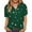 Green, variant on Women Shirts Women's Valentine's Day Love Button Small V Neck Casual Loose Short Sleeve T Shirt