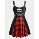 thumbnail image 1 of Tankini de Talla Extra con Estampado de Calavera Rosegal Camisetas tallas grandes, 1 of 2