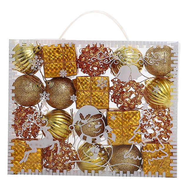 Adornos de bolas de Navidad, adornos navideños decorativos colgantes, juego de bolas compatibles con el árbol de Navidad