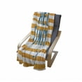 thumbnail image 4 of Hello Sunshine Soft Flannel Fleece Throw Blanket, Summer Hello Sunshine Lettering on Striped Background, Cozy Plush for Indoor and Outdoor Use, 50" x 70", Petrol Blue Pale Orange, by Ambesonne, 4 of 6