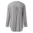 thumbnail image 4 of DondPO Long Sleeve Shirts Dress Shirts for Women Women Long Sleeve Button Summer Tops Tie Dye Gradient Printed Loose Fit Work Athletic Shirts Print Casual Blouse Womens Tops Flannel Shirt Grey L, 4 of 6