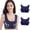 Navy, variant on ATENAR Wireless Bras for Women,Womens Bras,Breathable,Comfort Fit,Solid,Nylon,Spandex,Gray,M(US:6)